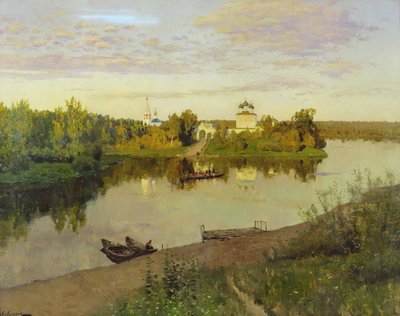 夜の鐘の通行料、1892 作： Isaak Ilyich Levitan